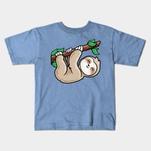 Kawaii Cute Climbing Sloth Kids T-Shirt